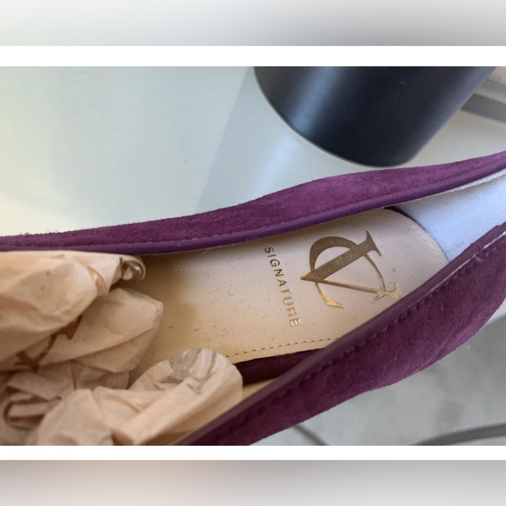 Vero Cuoio Deep Purple Suede Loafers with Tassels Sz 6M - Picture 9 of 9